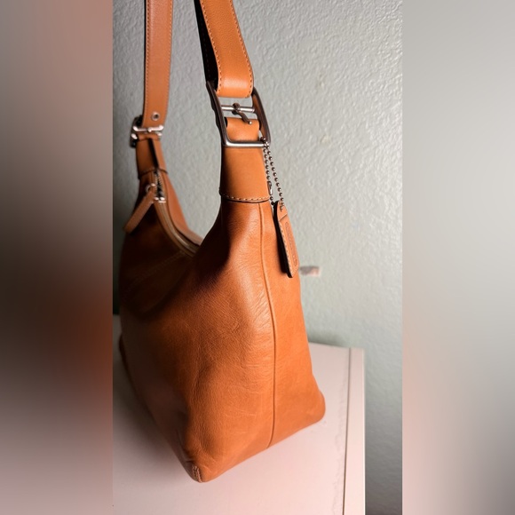 Coach Vintage Hobo Legacy Tan Leather Crossbody Handbag 9566 Shoulder Bag Y2K - Picture 7 of 12